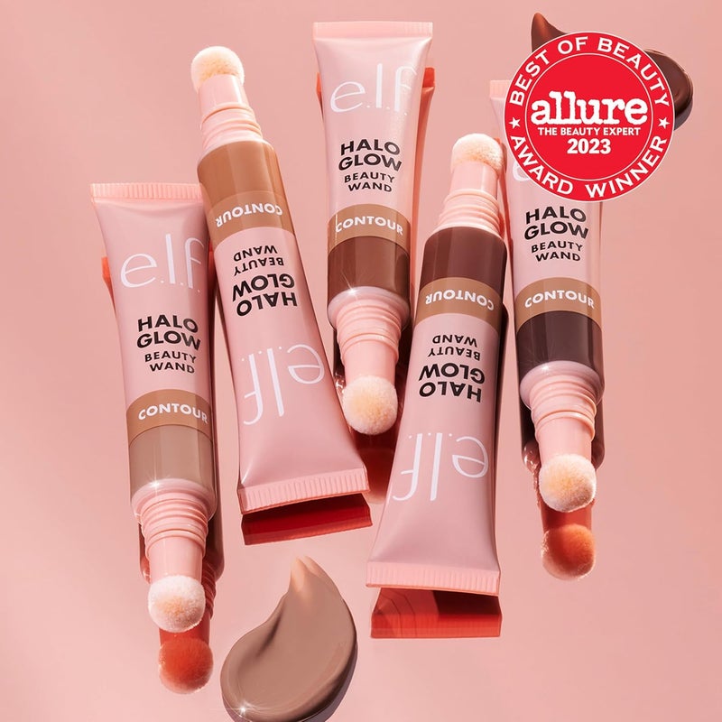 elf e.l.f. Halo Glow Contour Beauty Wand, Liquid Contour Wand For A Naturally Sculpted Look, Buildable Formula, Vegan & Cruelty-free, Deep/Rich - Image 5